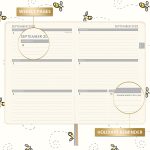 Planner 2023-2024 - Academic Planner 2023-2024 from July 2023 - June 2024, 2023-2024 Weekly Monthly Planner with Calendar Stickers, 5.75" x 8.25", Saffiano Leather, Pen Loop, Back Pocket - Black Bee - Image 4